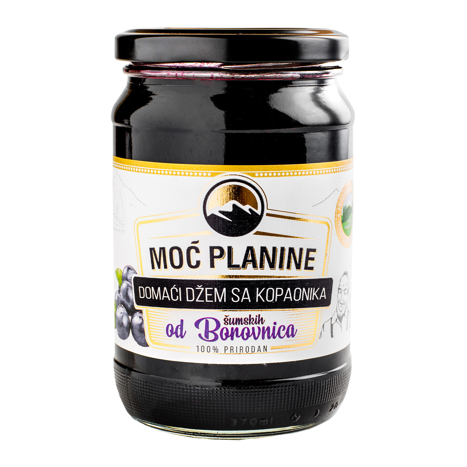 Dzem dom.div.borovnica Moc planine 420g