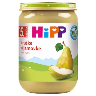 Kasica Hipp kruska viljamovka 190g
