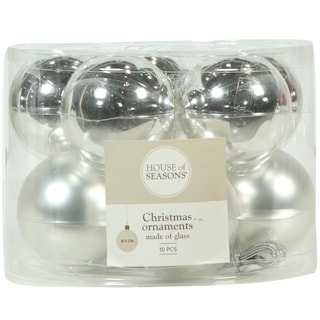 NG stak.kugle srebrne set10 6cm 1100543