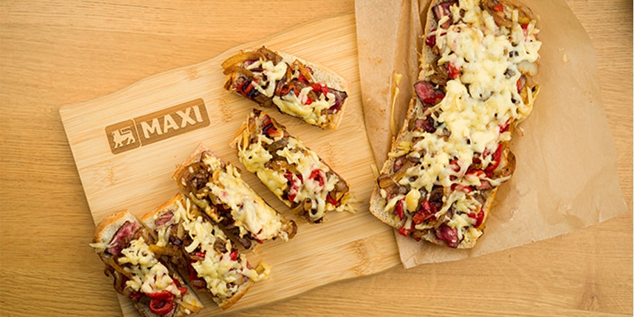 Ciabatta sa ramstekom i gaudom