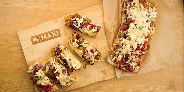 Ciabatta sa ramstekom i gaudom